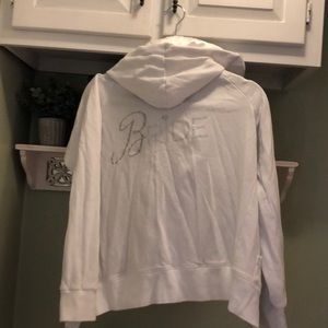 Victoria secret bride zip up sweater